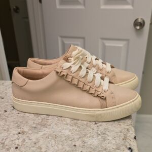 Tory Sport Cream Sneakers with White Laces
